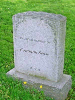 Headstone for Common Sense